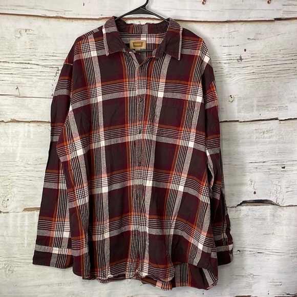 The Foundry Supply Co. Shirts The Foundry Supply Co Flannel Shirt Size 2xl Red Orange Brown